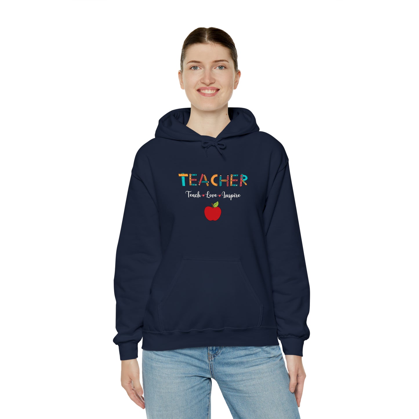 Teacher Love unisex Heavy Blend™ Hooded Sweatshirt