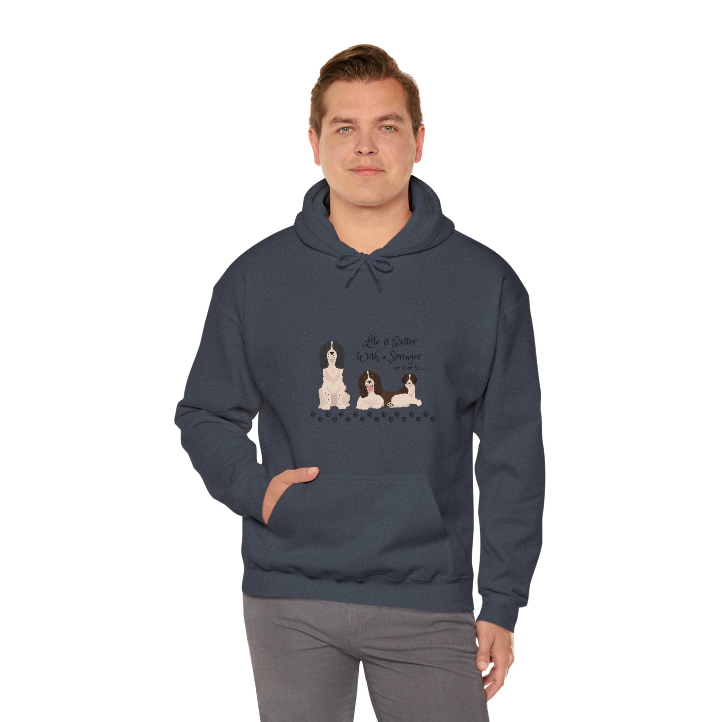 Life is better with a Springer Heavy Blend™ Hooded Sweatshirt