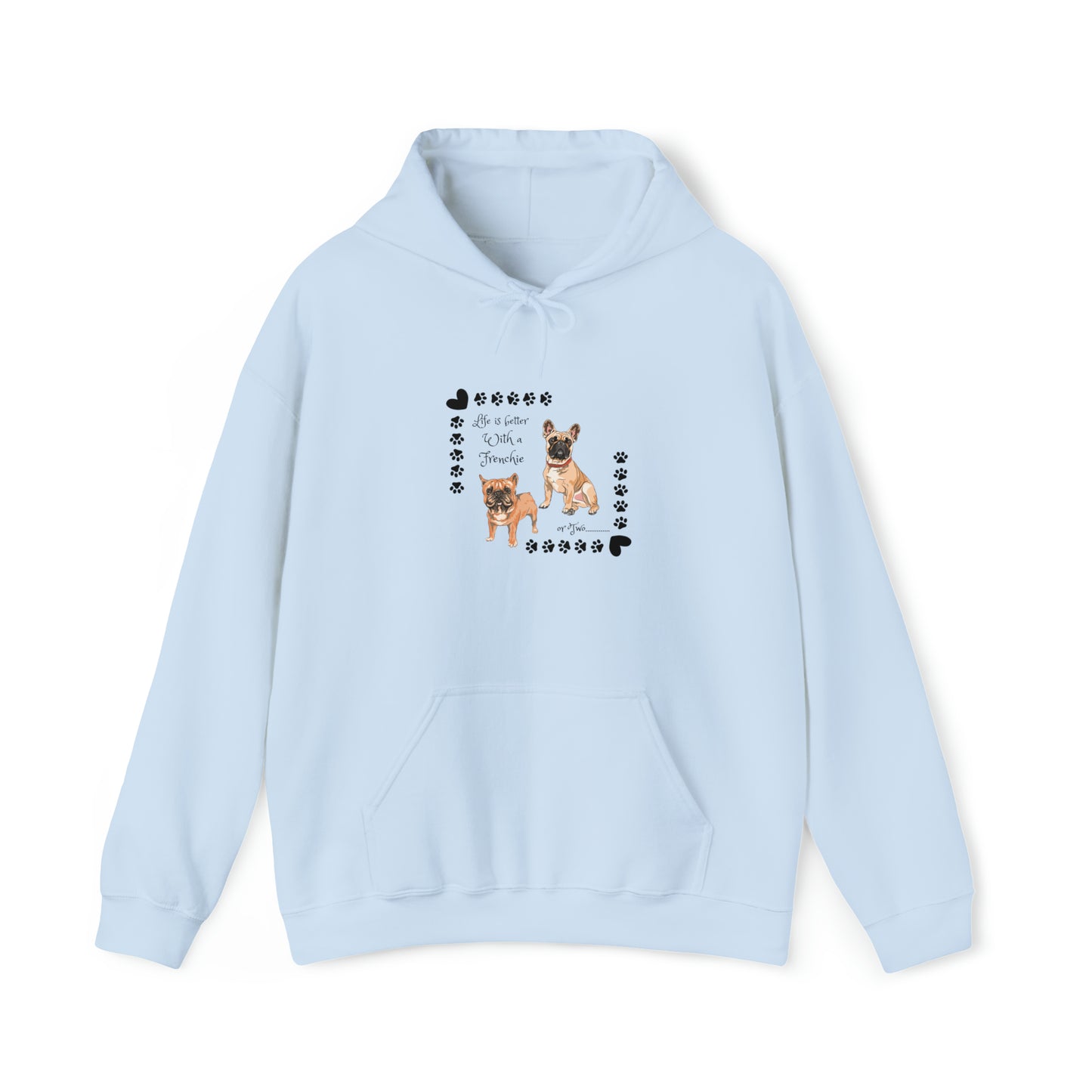 Lifes better with a frenchie Unisex Heavy Blend™ Hooded Sweatshirt