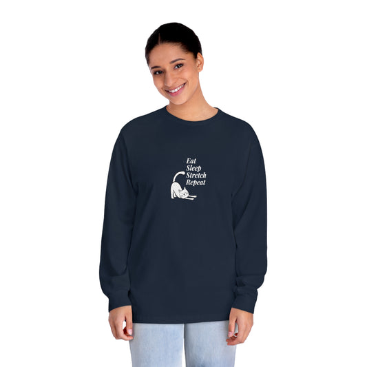 Cat Eat, Sleep, Stretch Repeat Classic Long Sleeve T-Shirt