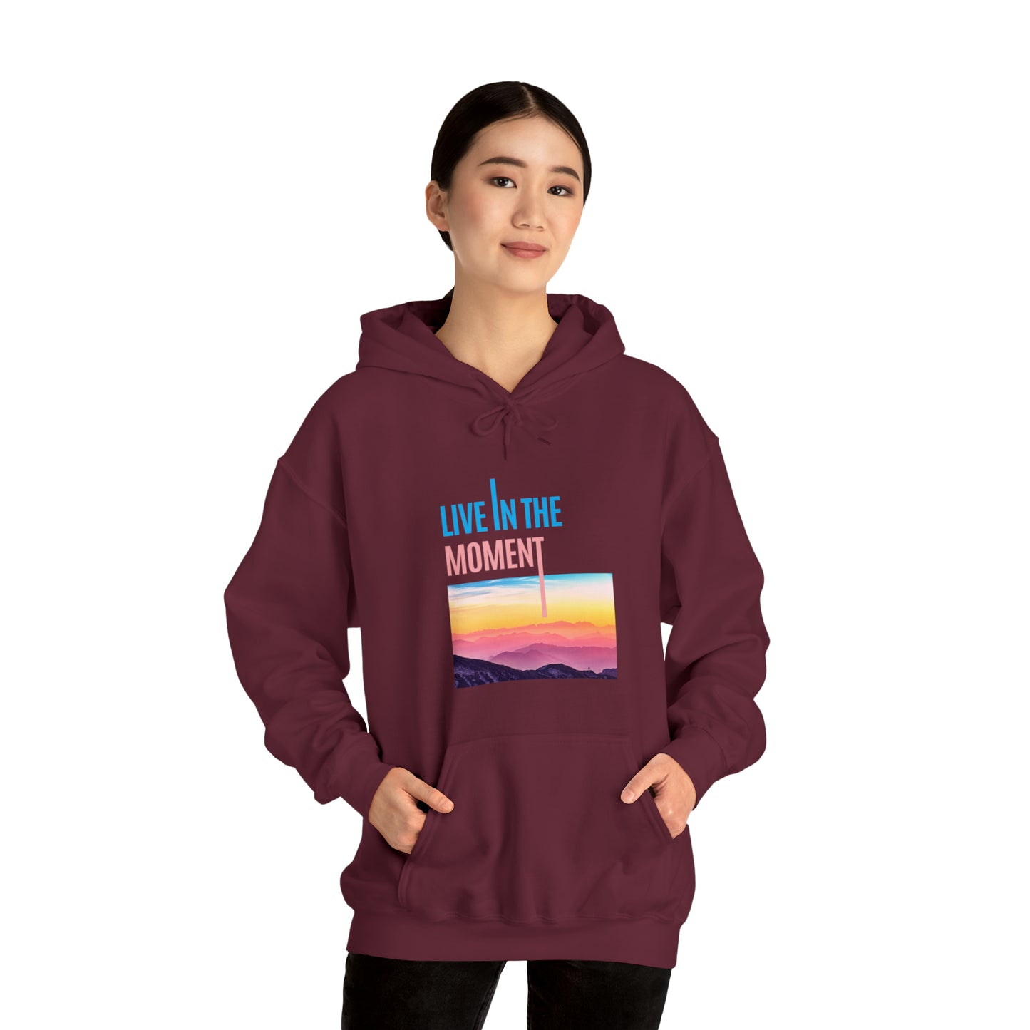 Live in the Moment Unisex Heavy Blend Hooded Sweatshirt