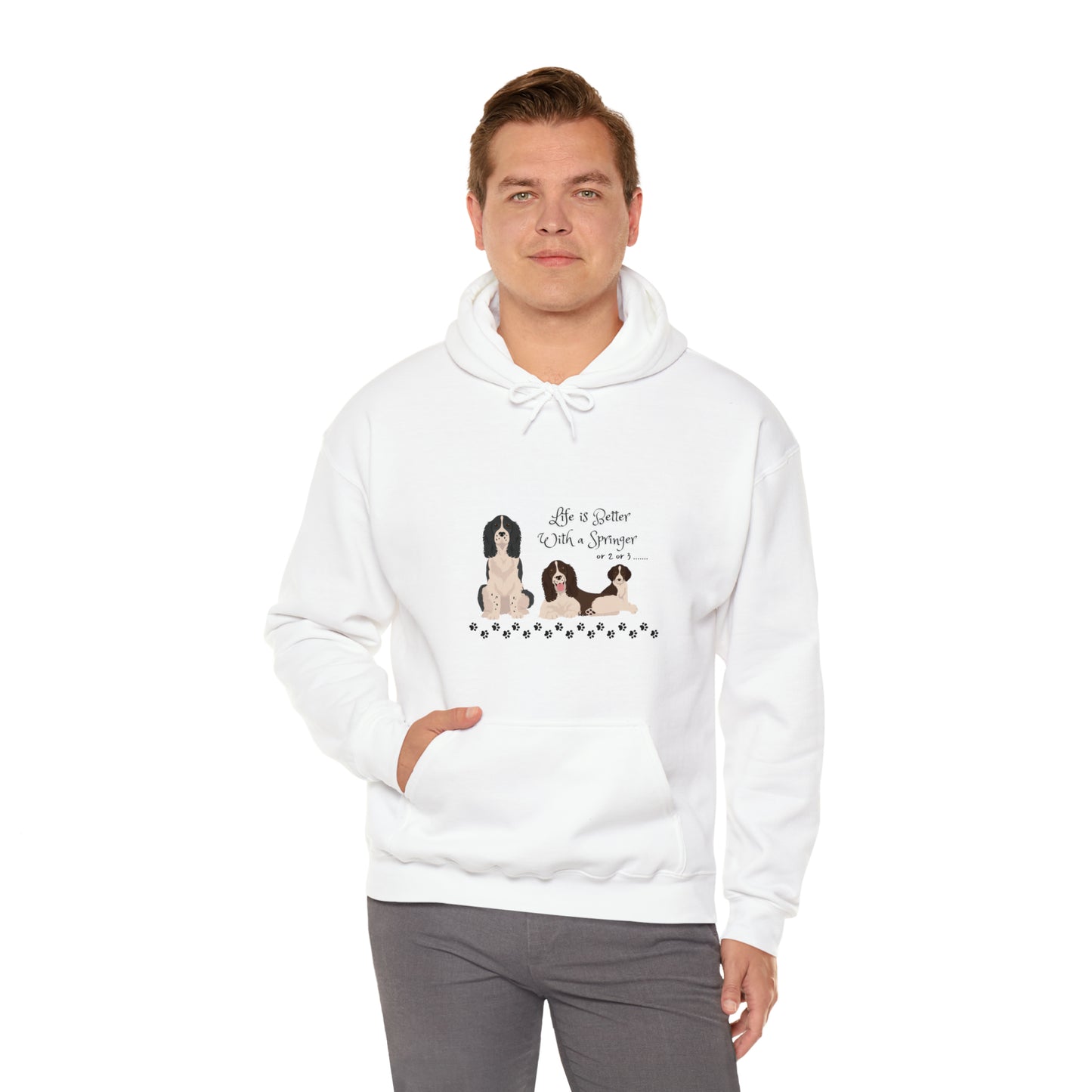 Life is better with a Springer Heavy Blend™ Hooded Sweatshirt