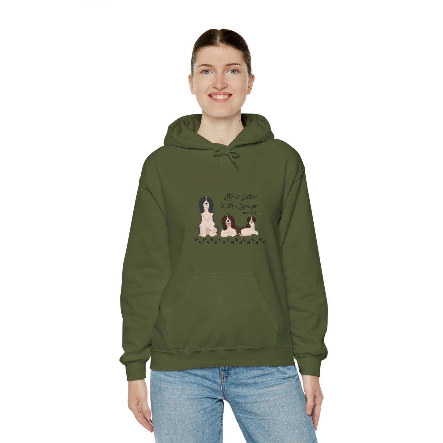 Life is better with a Springer Heavy Blend™ Hooded Sweatshirt