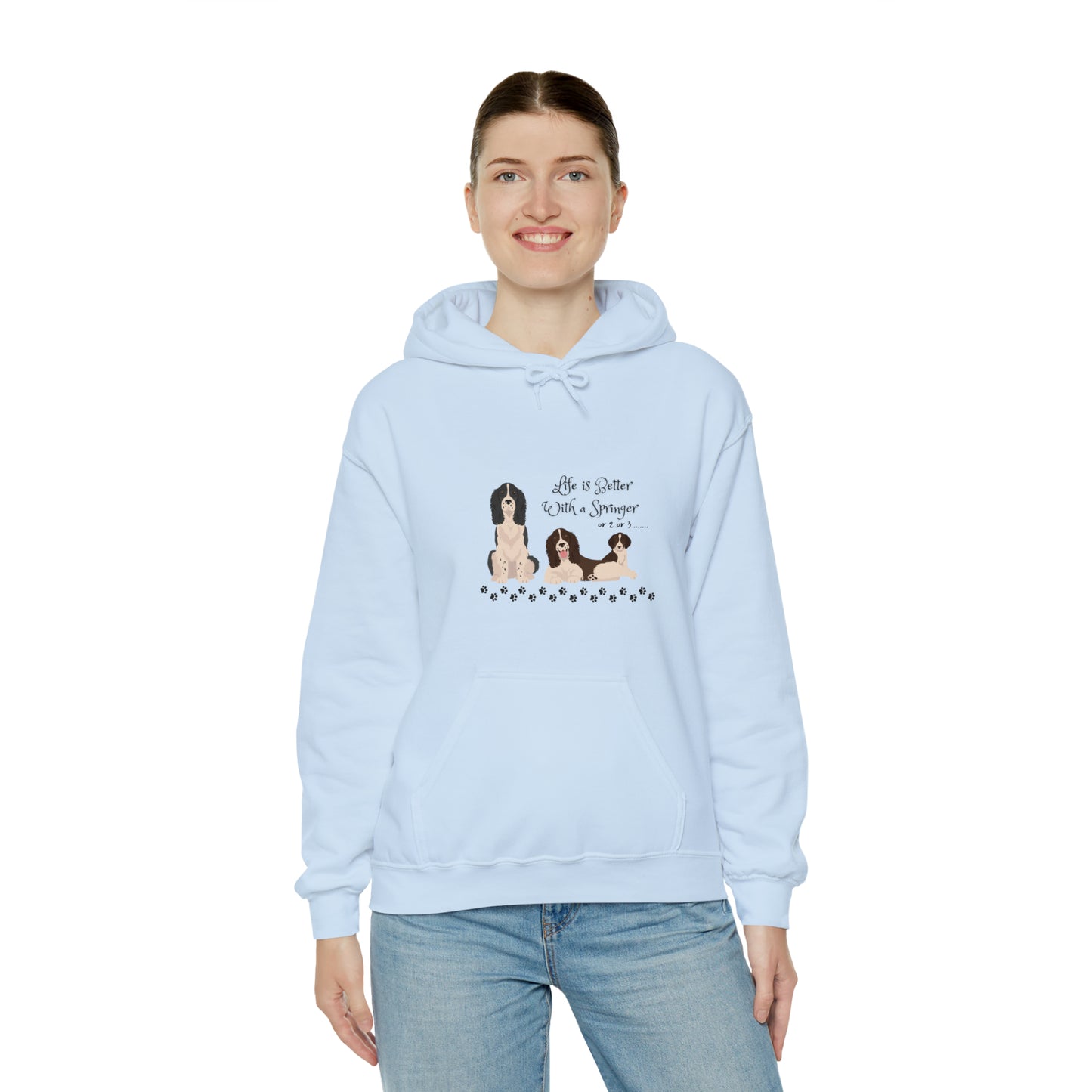 Life is better with a Springer Heavy Blend™ Hooded Sweatshirt