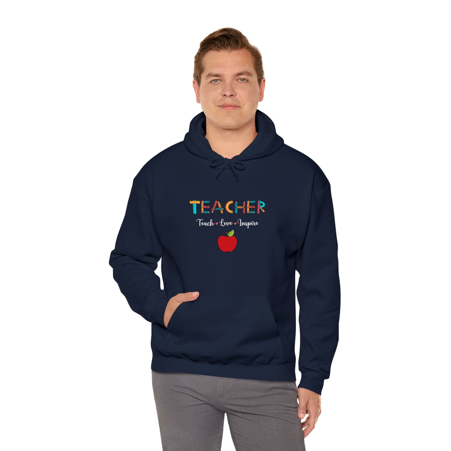 Teacher Love unisex Heavy Blend™ Hooded Sweatshirt