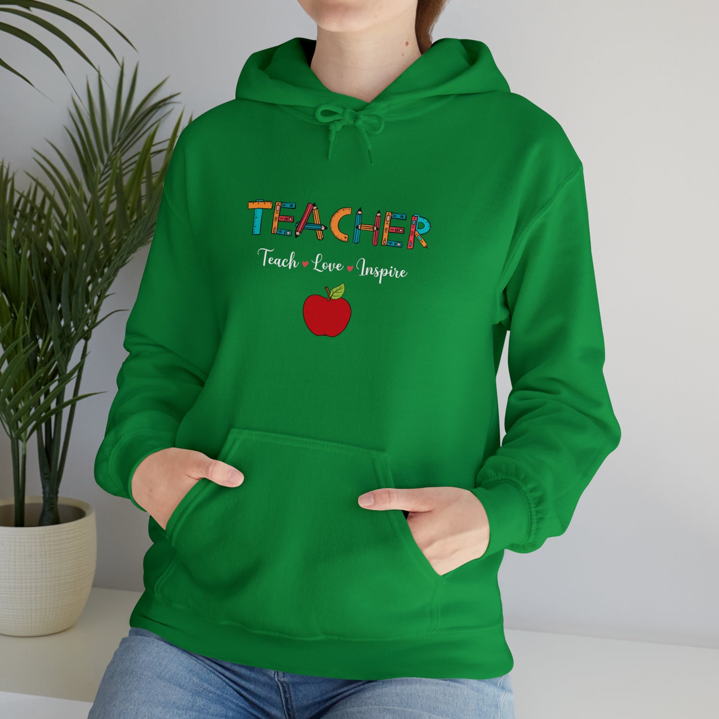 Teacher Love unisex Heavy Blend™ Hooded Sweatshirt