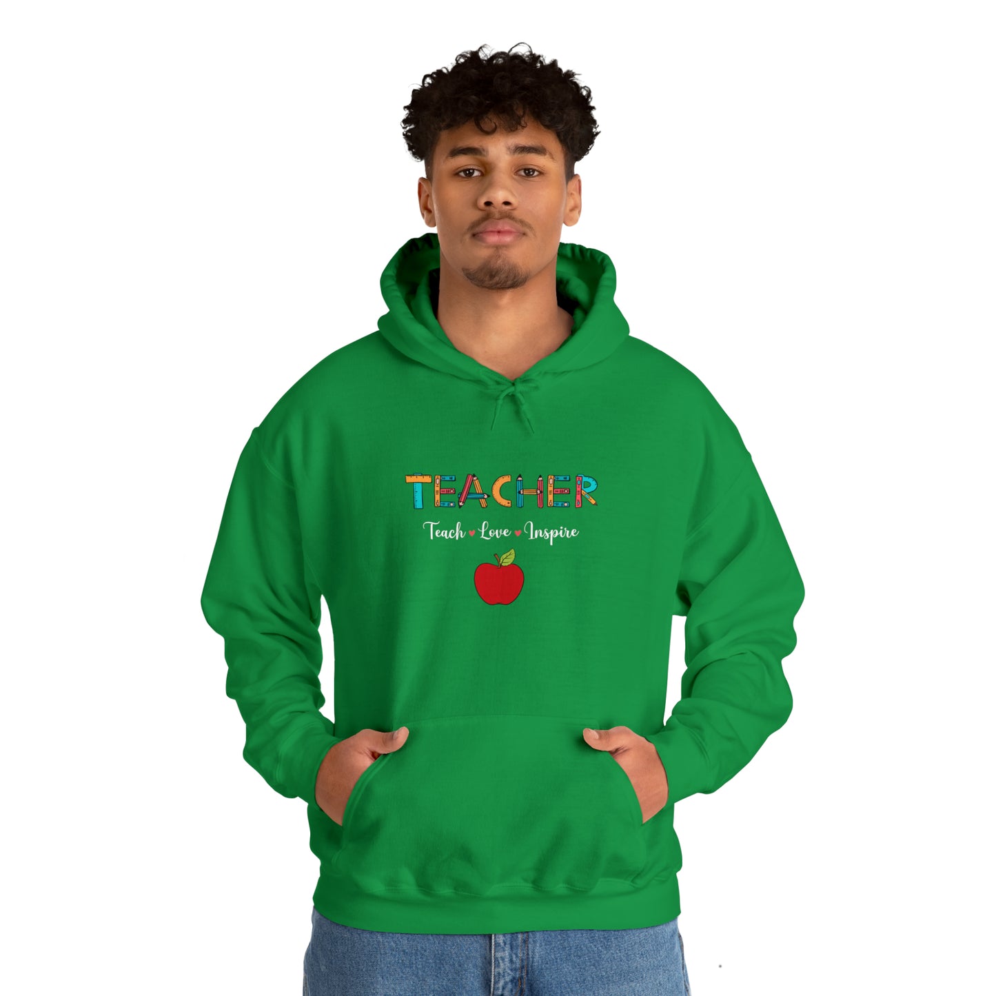 Teacher Love unisex Heavy Blend™ Hooded Sweatshirt