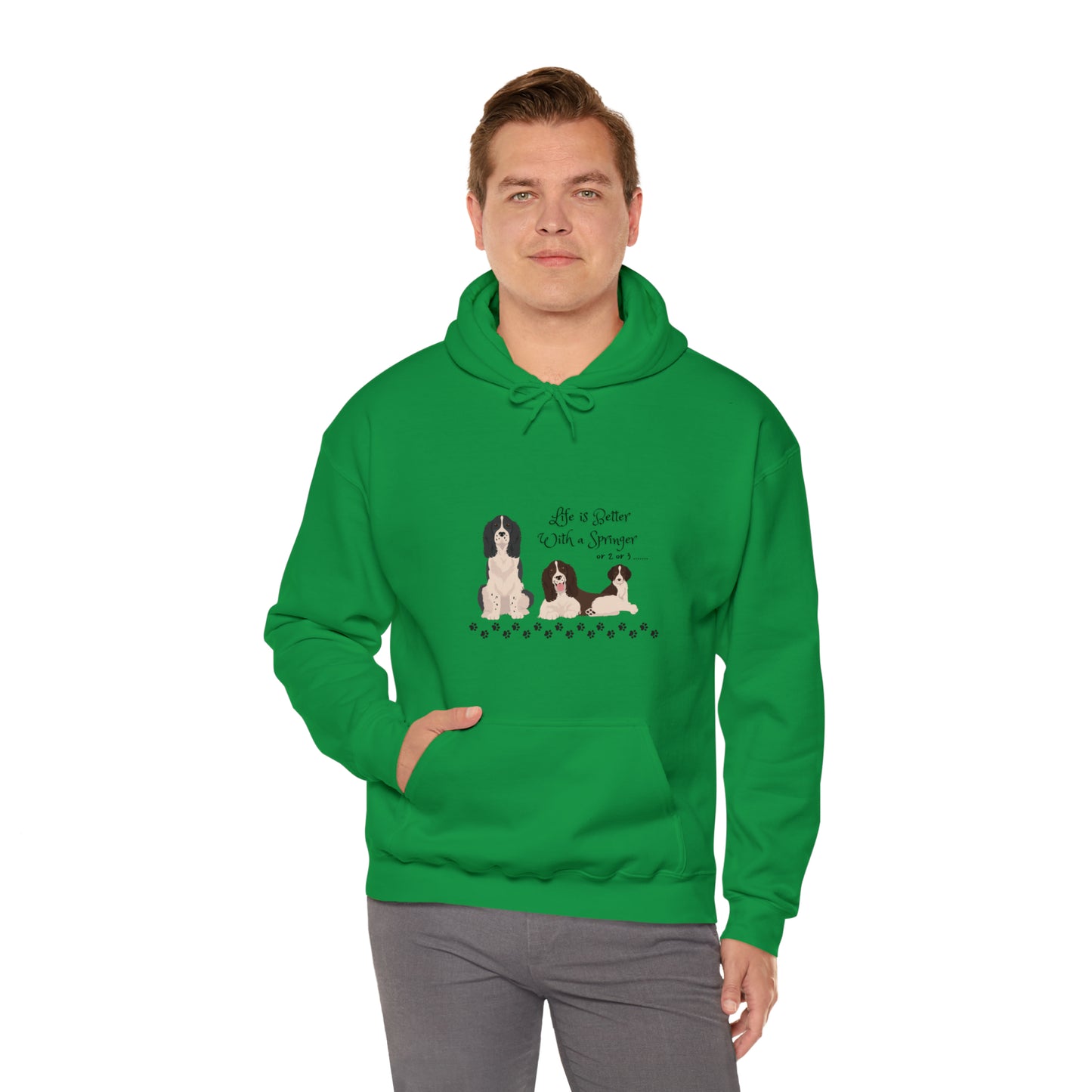 Life is better with a Springer Heavy Blend™ Hooded Sweatshirt