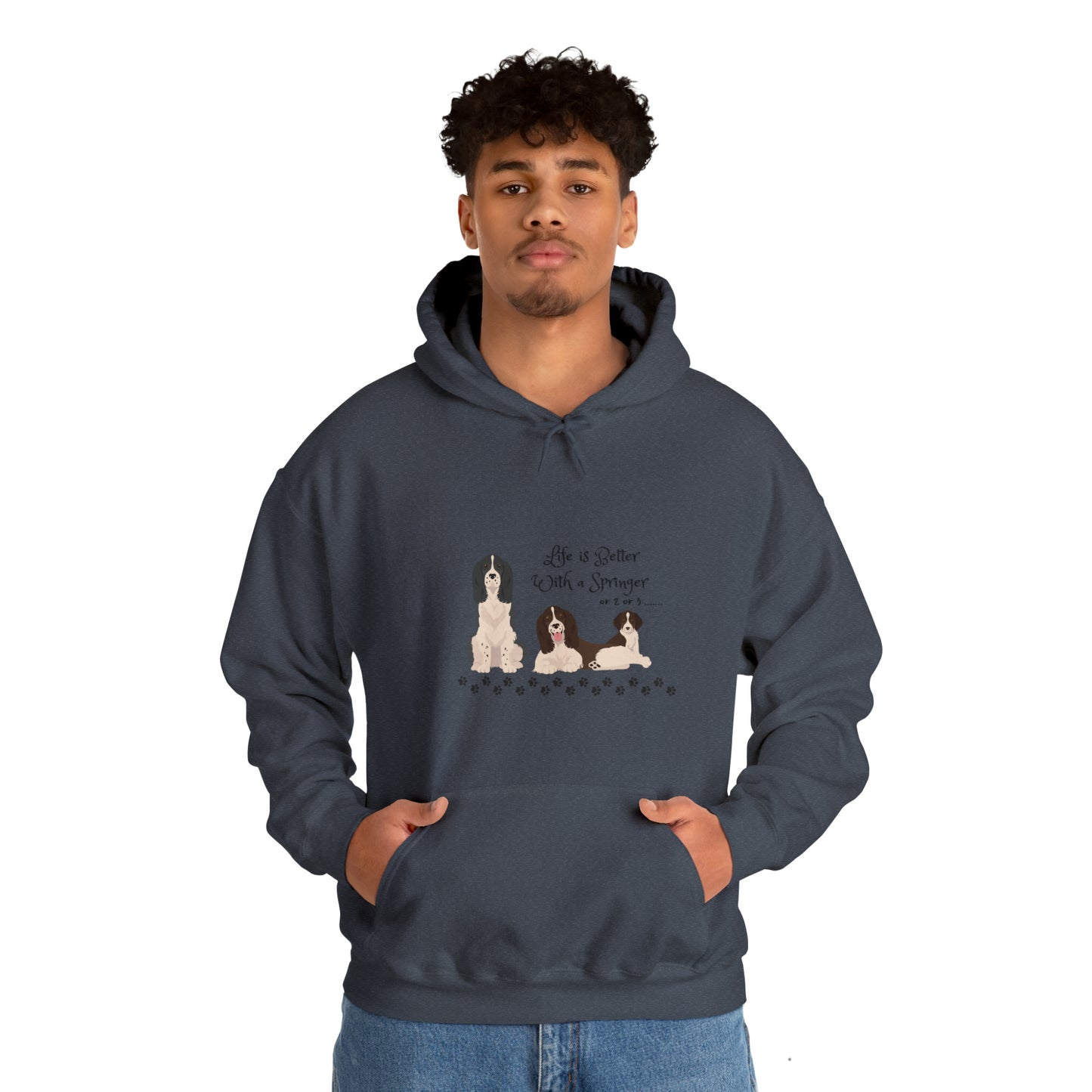 Life is better with a Springer Heavy Blend™ Hooded Sweatshirt