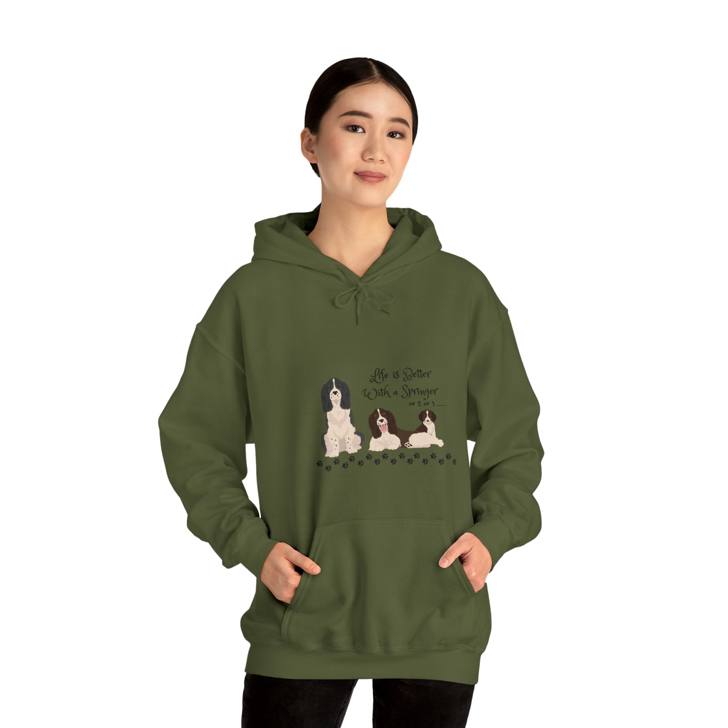 Life is better with a Springer Heavy Blend™ Hooded Sweatshirt