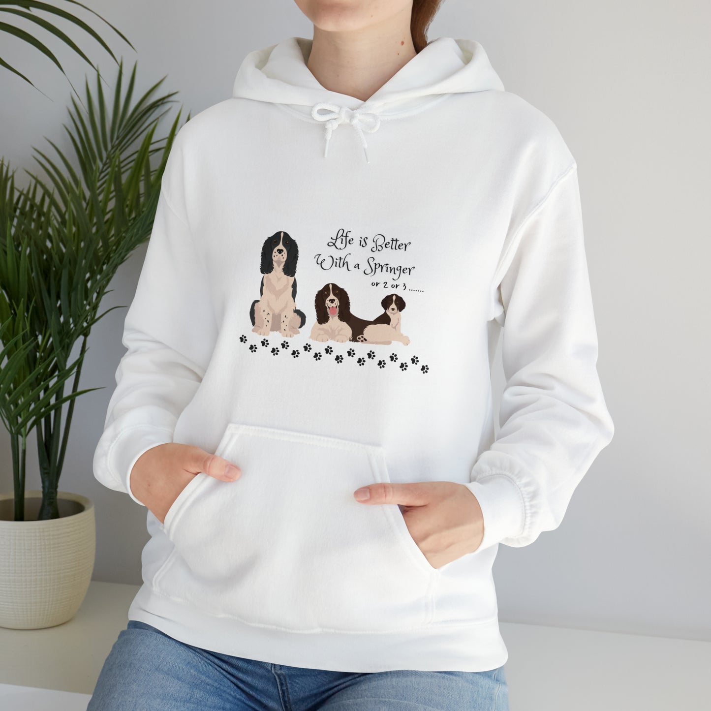 Life is better with a Springer Heavy Blend™ Hooded Sweatshirt