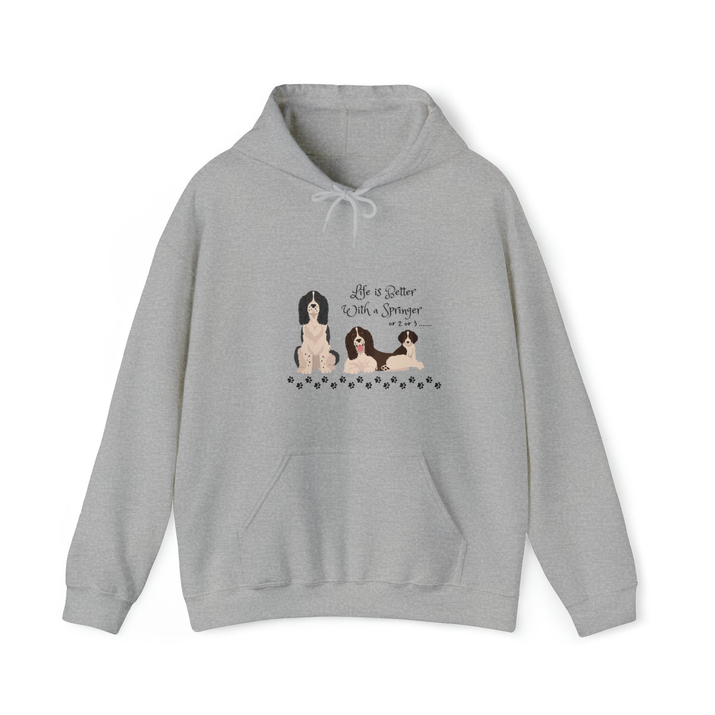 Life is better with a Springer Heavy Blend™ Hooded Sweatshirt