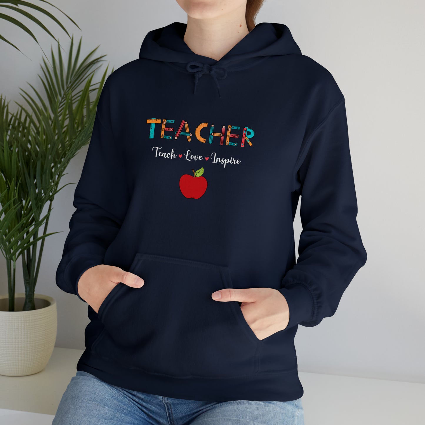 Teacher Love unisex Heavy Blend™ Hooded Sweatshirt