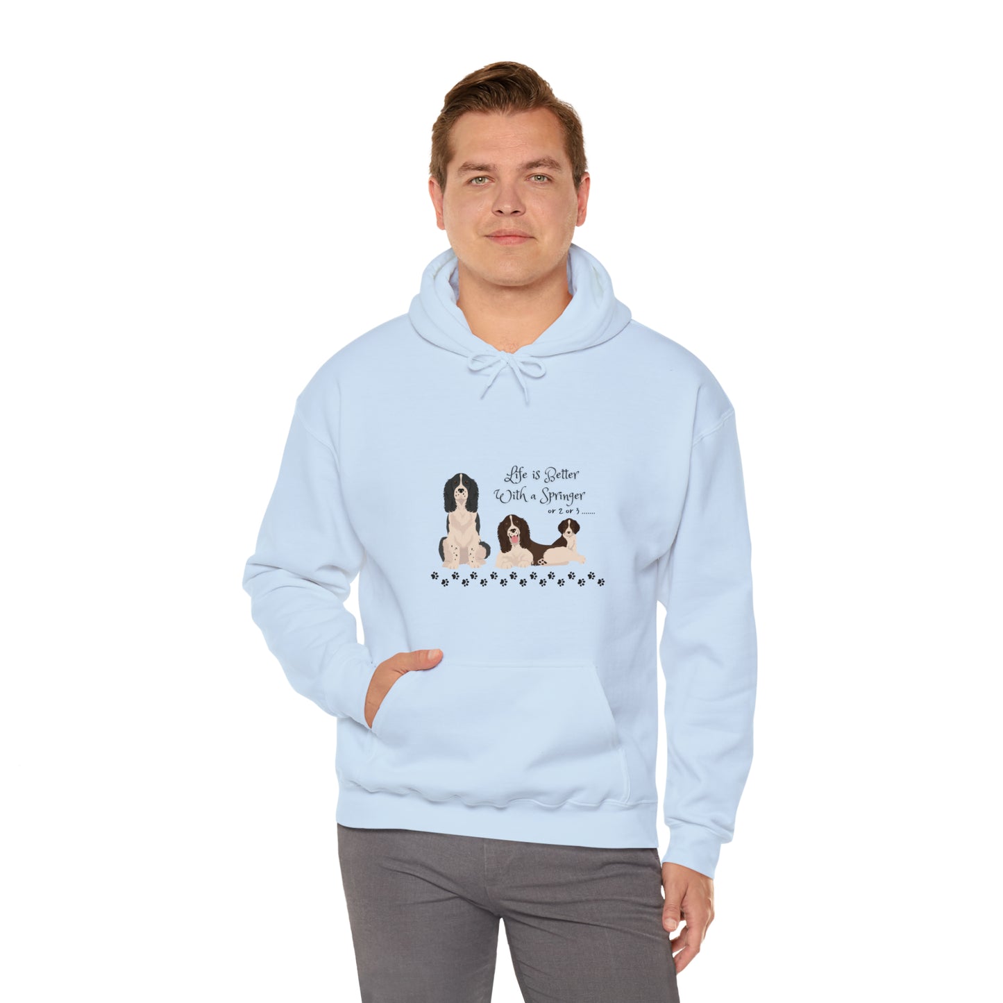 Life is better with a Springer Heavy Blend™ Hooded Sweatshirt