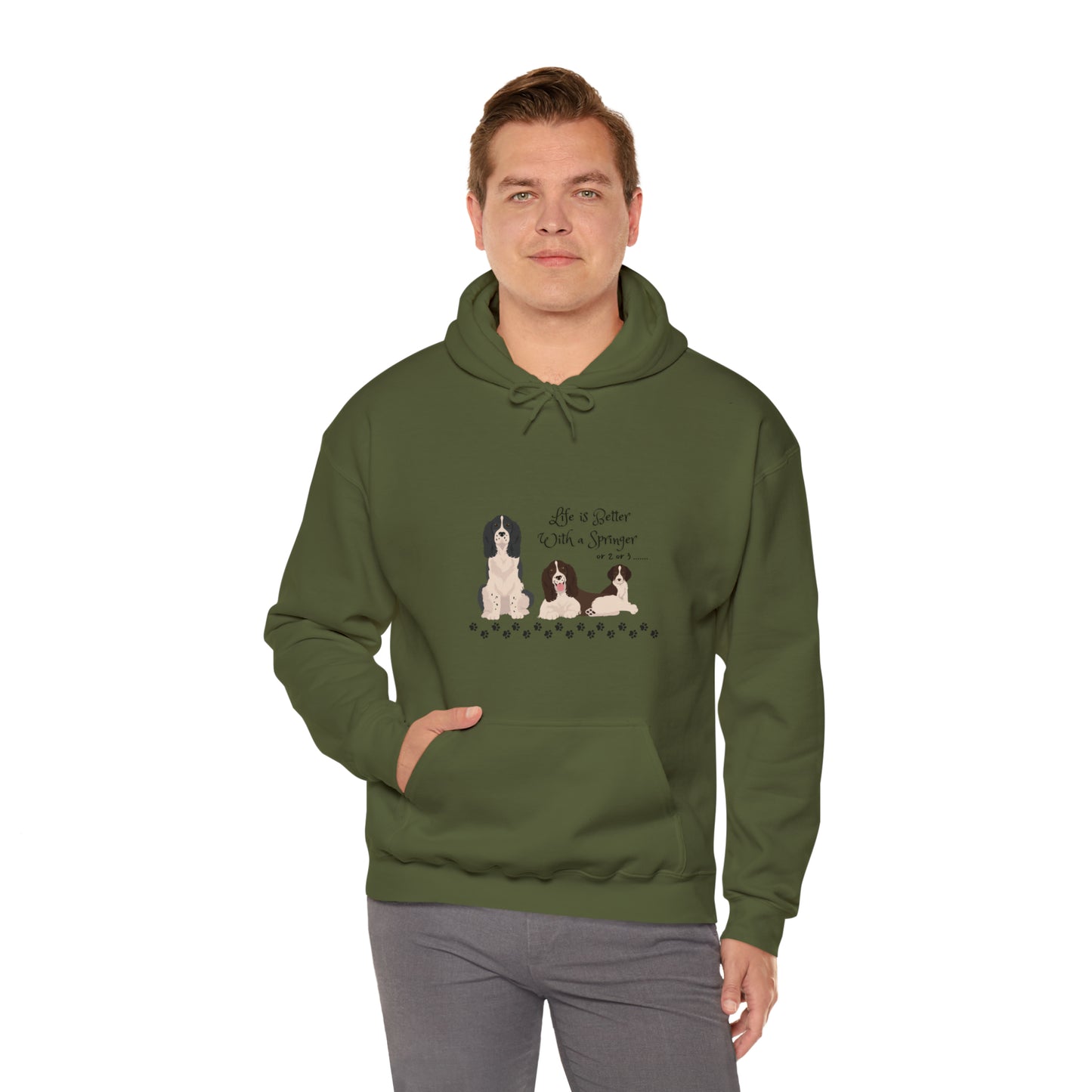 Life is better with a Springer Heavy Blend™ Hooded Sweatshirt