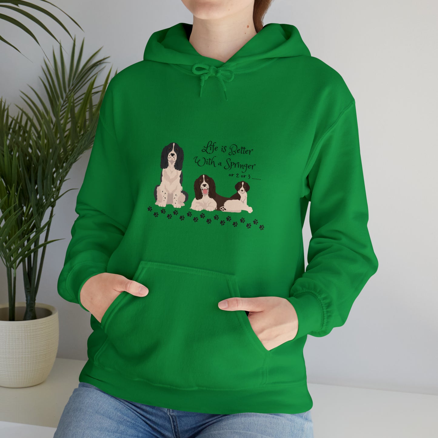 Life is better with a Springer Heavy Blend™ Hooded Sweatshirt