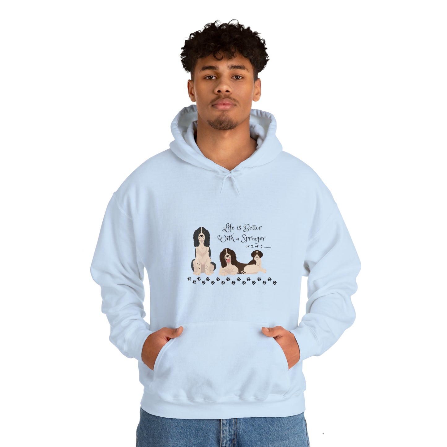 Life is better with a Springer Heavy Blend™ Hooded Sweatshirt