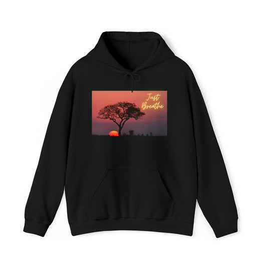 Just Breathe Sunset Tree Unisex Heavy Blend™ Hooded Sweatshirt