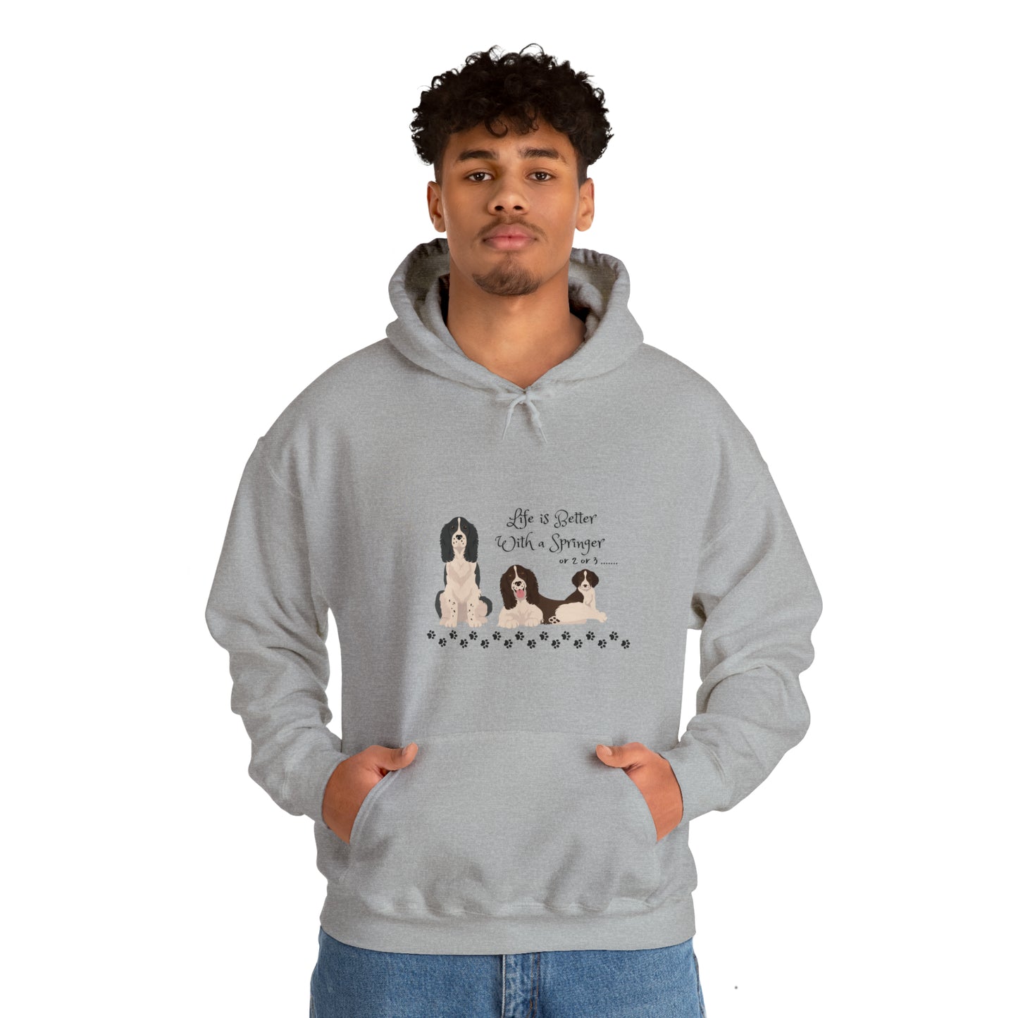 Life is better with a Springer Heavy Blend™ Hooded Sweatshirt