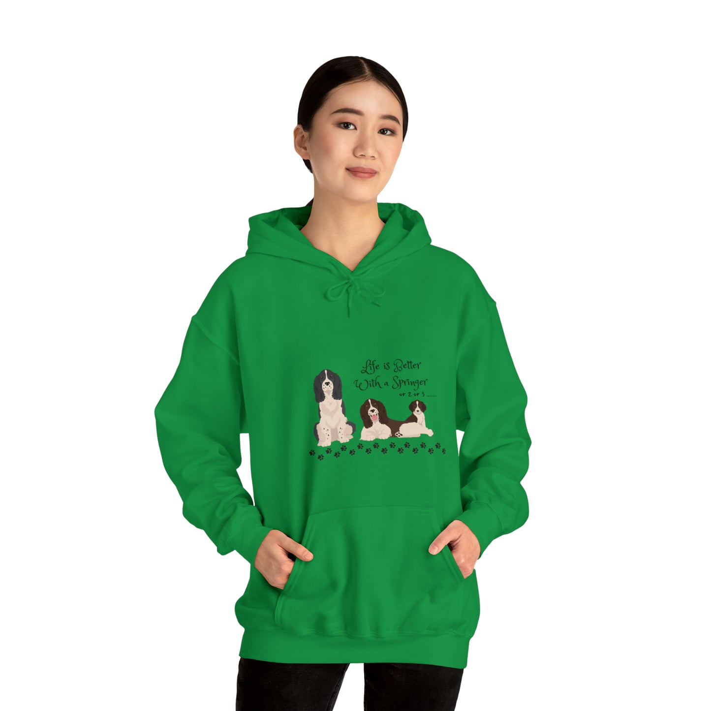 Life is better with a Springer Heavy Blend™ Hooded Sweatshirt